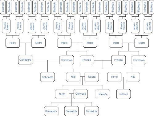 Árbol genealógico mixto lineal