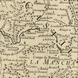 mapa antiguo para la localización de pueblos desaparecidos