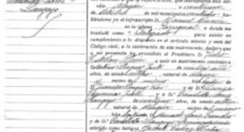 Documentos con información para el árbol genealógico