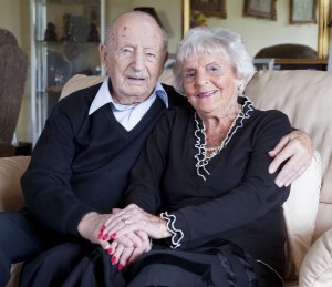 Pareja que celebra las bodas de oro