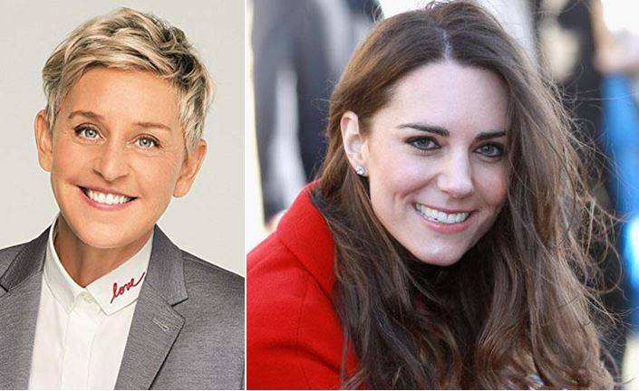 Ellen DeGeneres es prima lejana de Kate Middleton