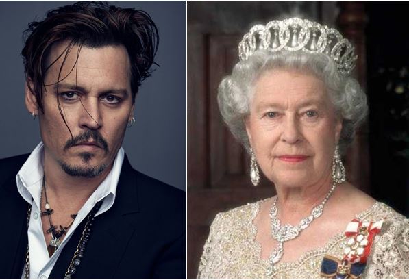 Johnny Deep y su parentesco con la Reina Isabel II