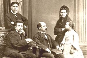 retrato familiar antiguo