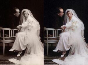 retrato antiguo coloreado