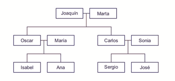 Solución al Árbol Genealógico para Pensar - Dificultad Fácil