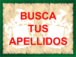 Escuts heràldics de dos cognoms en un disseny amb aspecte de pergamí