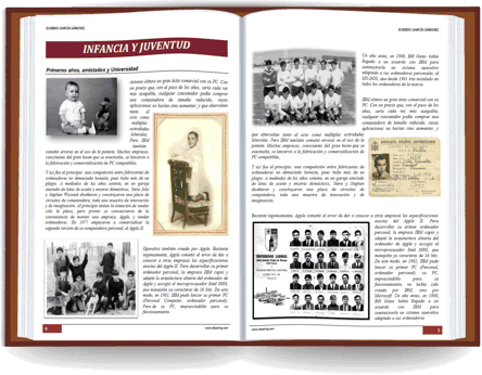 Libro biográfico ejemplo páginas interiores