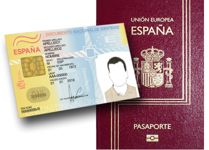 Spanish passport and national identity document Spain