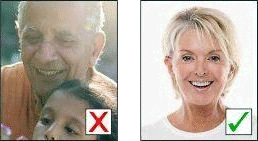 Example of correct photo for the family tree