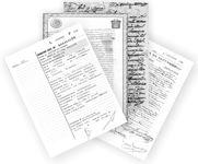 documentos originales del estudio genealógico de antepasados documentos genealógicos originales