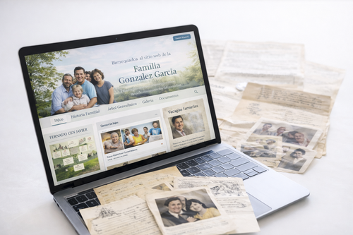 Página web familiar para compartir historia genealógica